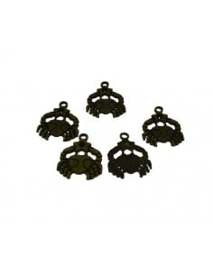 Ciondoli segno zodiacale Cancro in metallo bronzo 23x17 mm 5pz Gioie d'Oriente