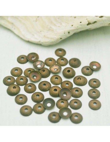 Copri perline lisci in ottone colori varianti 3mm 150pz Gioie d'Oriente