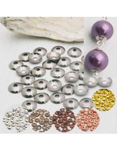 Copri perline lisci in ottone colori varianti 3mm 150pz Gioie d'Oriente