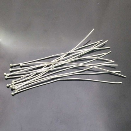 Chiodini Spilli testa Pallina 80mm in ottone 25 pz  FILO 0.5 MM