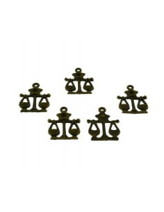 Ciondoli segno zodiacale Bilancia in metallo bronzo 22x18 mm 5pz Gioie d'Oriente