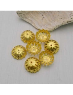 Copri perline in metallo oro 15mm 15pz Gioie d'Oriente