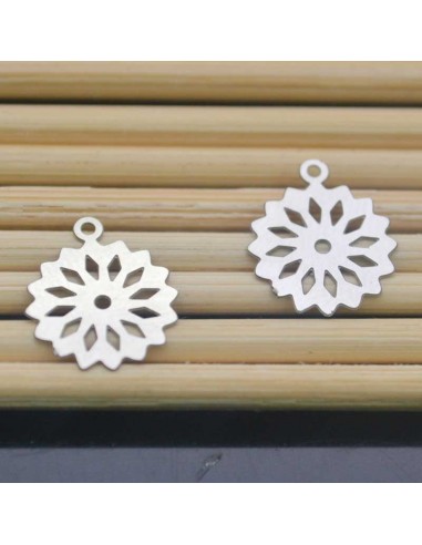 filigrana Ciondoli 10 x 12  mm in  inox acciaio  per gioielli