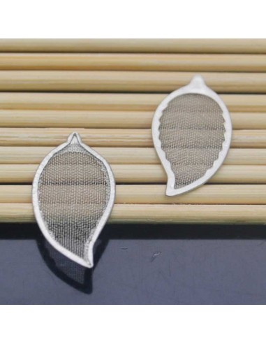 5 pz  filigrana inox acciaio Ciondoli foglia  13 x 24 mm  per gioielli