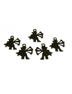 Ciondoli segno zodiacale Sagittario in metallo bronzo 24x21 mm 3pz Gioie d'Oriente