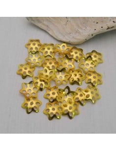 Copriperla fiore filigrana in metallo argento rodio 10mm 50pz Gioie d'Oriente 2