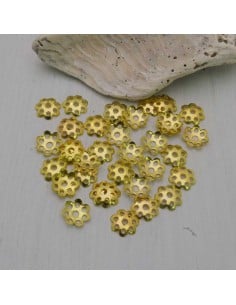 Copri perle filigrana in metallo oro 8mm 55pz Gioie d'Oriente