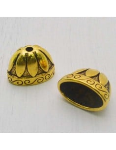Copri perla per cordone in metallo colori varianti 13x20mm 2pz Gioie d'Oriente 2