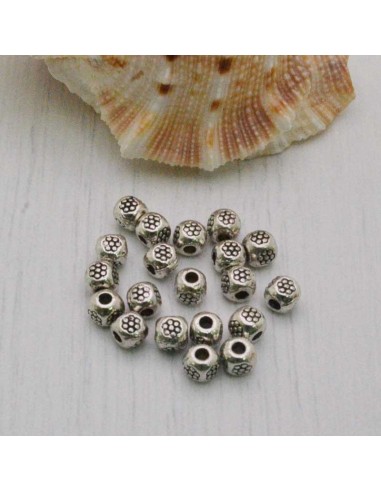 Distanziatori Perline tondo RIGATA 3 mm da 43 pz  in metallo per bigiotteria