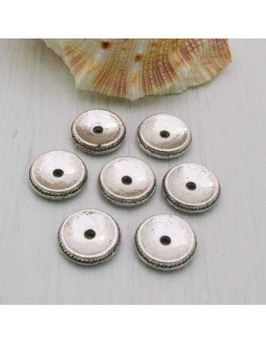 Distanziatore a rondella piatta a disco piccola 10 mm 8 pz in metallo per bigiotteria