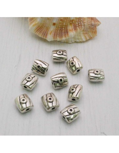 Distanziatore a cilindro OVALI  a  piccola 8 x 5 mm 9 pz in metallo per bigiotteria