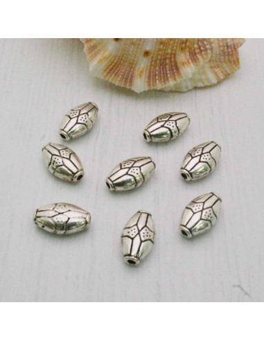 Distanziatore a cilindro OVALI  a  piccola 10 x 4 mm 10 pz in metallo per bigiotteria