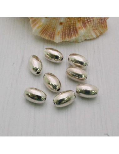 Distanziatore a cilindro OVALI  a  piccola 8 x 5 mm 8 pz in metallo per bigiotteria