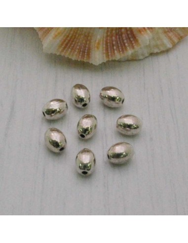 Distanziatore a cilindro OVALI  a  piccola 5 x 4 mm 24 pz in metallo per bigiotteria