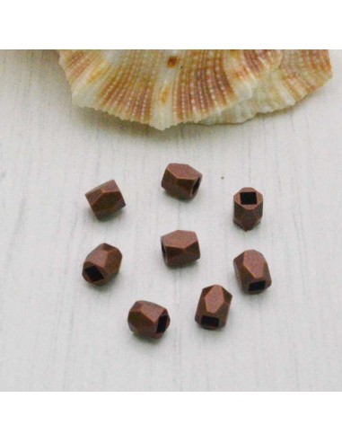 Distanziatore a magnetiche sfaccettate piccola 4 mm 16 pz in ottone per bigiotteria 