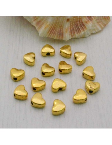 DISTANZIATORI PIATTA FORMA DI CUORE LISCIO PIATTO  4 mm 22 PZ PER  BIGIOTTERIA