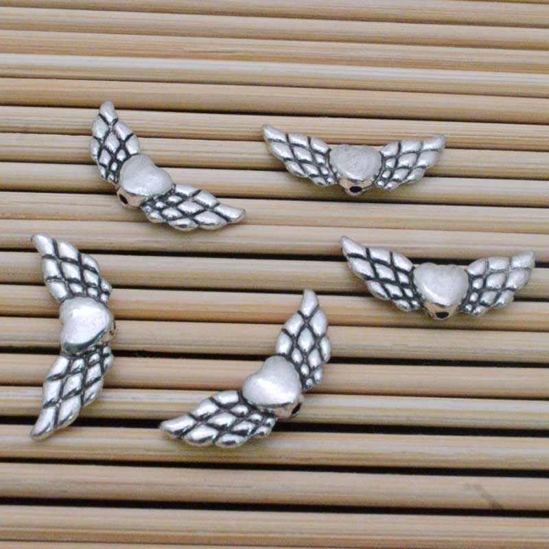 Distanziatori Ali CON CUORE argento 8 x 22 mm 5 pz GDO