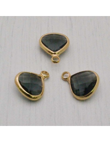 chams  in ottone e cristallo 10 x 13 mm da abbinare a orecchini, collane gioielli 