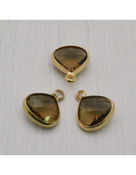 chams  in ottone e cristallo 10 x 13 mm da abbinare a orecchini, collane gioielli 