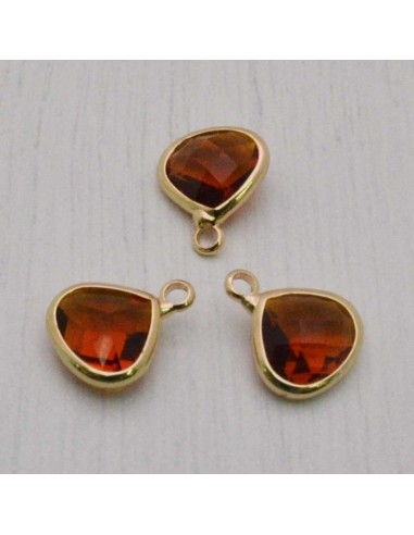 chams  in ottone e cristallo 10 x 13 mm da abbinare a orecchini, collane gioielli 