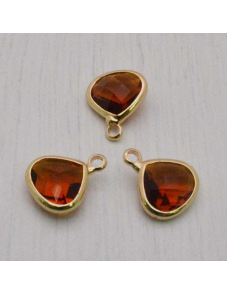 chams  in ottone e cristallo 10 x 13 mm da abbinare a orecchini, collane gioielli 