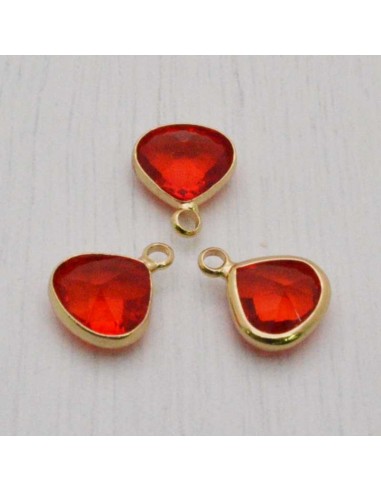 chams  in ottone e cristallo 10 x 13 mm da abbinare a orecchini, collane gioielli 