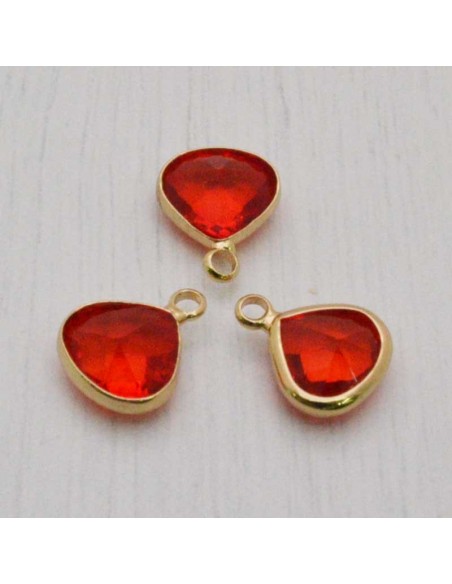 chams  in ottone e cristallo 10 x 13 mm da abbinare a orecchini, collane gioielli 