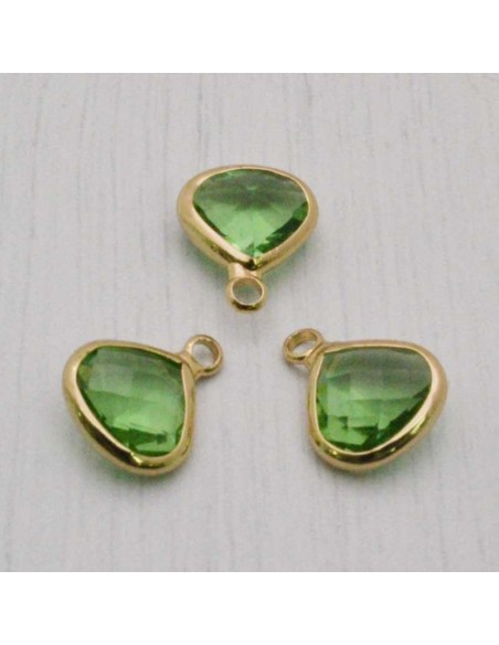 chams  in ottone e cristallo 10 x 13 mm da abbinare a orecchini, collane gioielli 