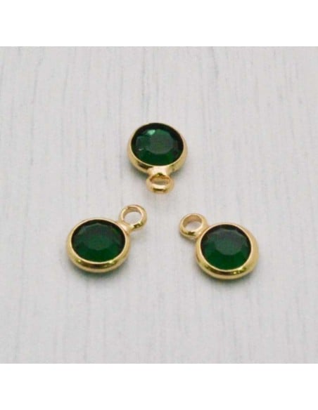 Mini Charms di Cristalli in Vari Colori con Base Oro 6mm 2pz | GDO