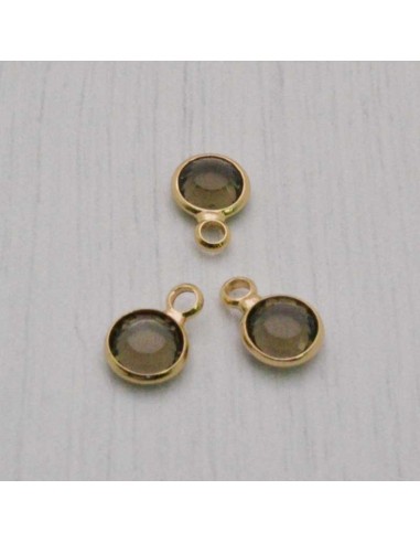 Mini Charms di Cristalli in Vari Colori con Base Oro 6mm 2pz | GDO