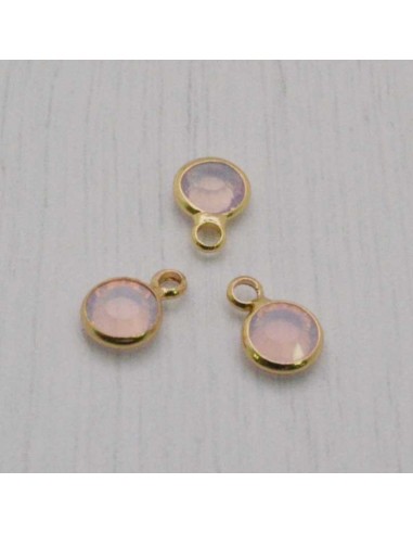 Mini Charms di Cristalli in Vari Colori con Base Oro 6mm 2pz | GDO