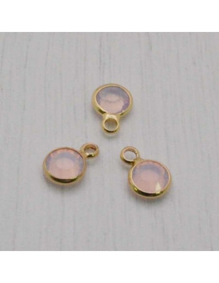 Mini Charms di Cristalli in Vari Colori con Base Oro 6mm 2pz | GDO