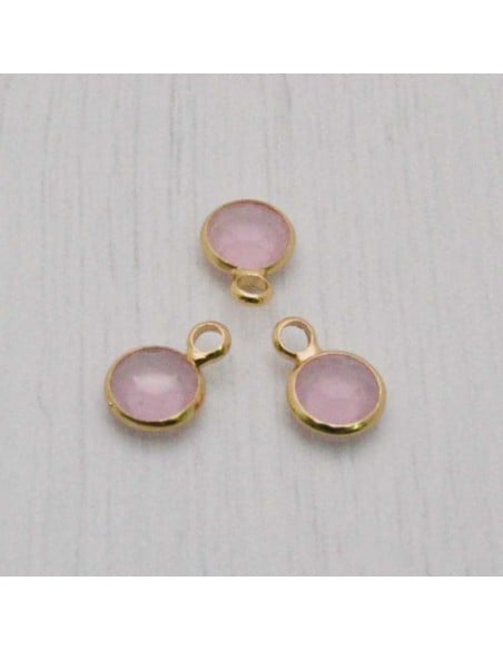 Mini Charms di Cristalli in Vari Colori con Base Oro 6mm 2pz | GDO