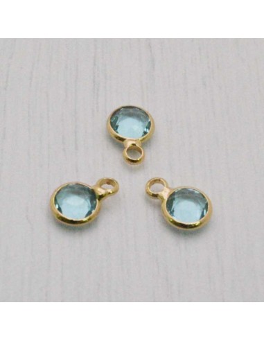 Mini Charms di Cristalli in Vari Colori con Base Oro 6mm 2pz | GDO