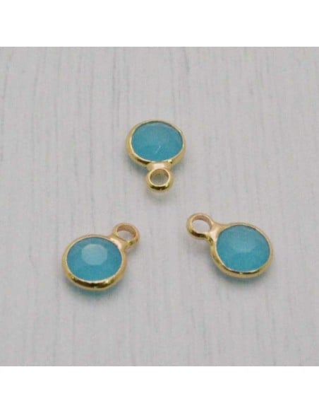 Mini Charms di Cristalli in Vari Colori con Base Oro 6mm 2pz | GDO
