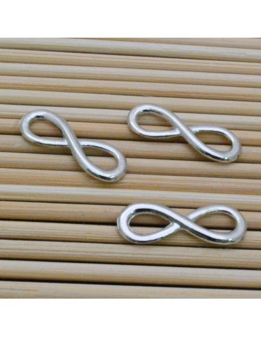 Ciondolo connettore infinito argento 23x7mm 3pz | GDO