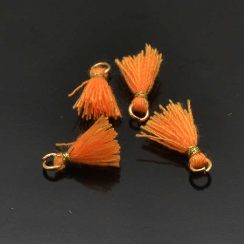 Mini nappine in cotone con anellina oro 10-12 mm 4pz vari colori Gioie d'Oriente