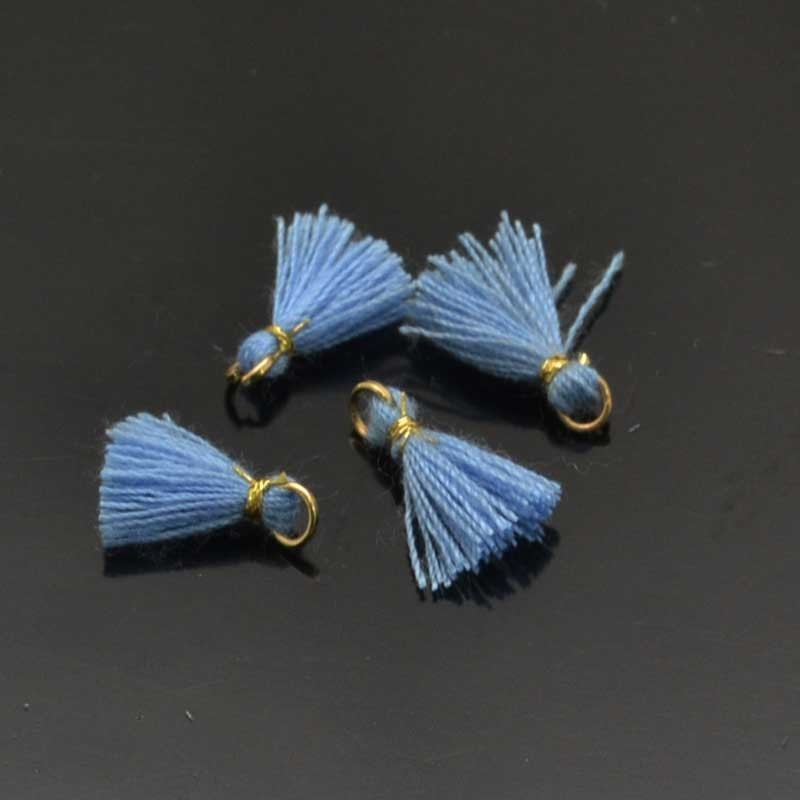 Mini nappine in cotone con anellina oro 10-12 mm 4pz vari colori Gioie d'Oriente