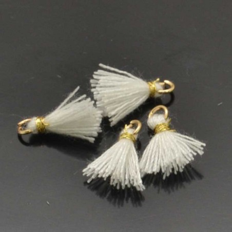 Mini nappine in cotone con anellina oro 10-12 mm 4pz vari colori Gioie d'Oriente