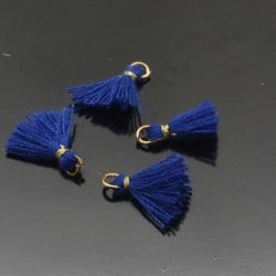Mini nappine in cotone con anellina oro 10-12 mm 4pz vari colori Gioie d'Oriente 2