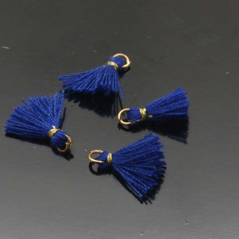 Mini nappine in cotone con anellina oro 10-12 mm 4pz vari colori Gioie d'Oriente