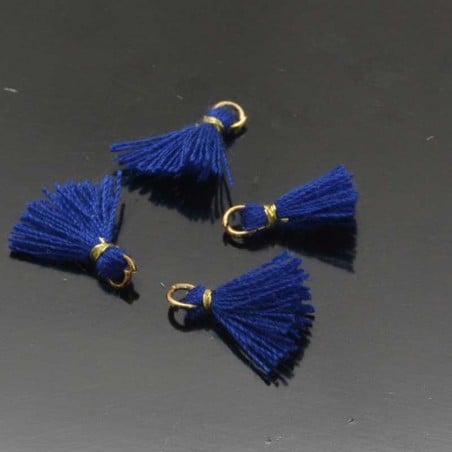 Mini nappine in cotone con anellina oro 10-12 mm 4pz vari colori Gioie d'Oriente