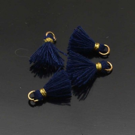 Mini nappine in cotone con anellina oro 10-12 mm 4pz vari colori Gioie d'Oriente
