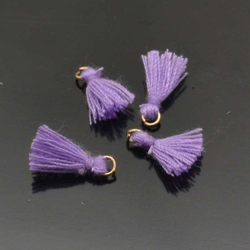 Mini nappine in cotone con anellina oro 10-12 mm 4pz vari colori Gioie d'Oriente