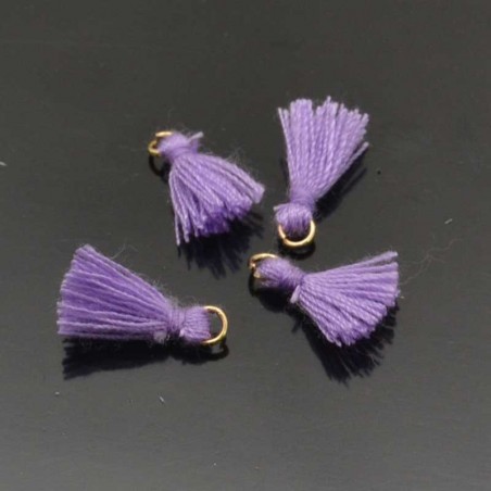Mini nappine in cotone con anellina oro 10-12 mm 4pz vari colori Gioie d'Oriente