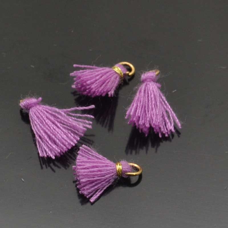 Mini nappine in cotone con anellina oro 10-12 mm 4pz vari colori Gioie d'Oriente