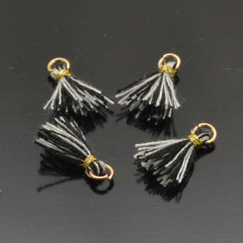 Mini nappine in cotone con anellina oro 10-12 mm 4pz vari colori Gioie d'Oriente