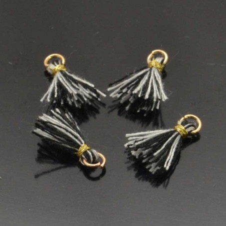 Mini nappine in cotone con anellina oro 10-12 mm 4pz vari colori Gioie d'Oriente