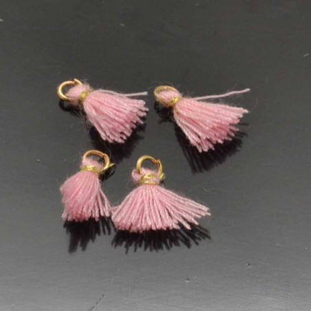 Mini nappine in cotone con anellina oro 10-12 mm 4pz vari colori Gioie d'Oriente