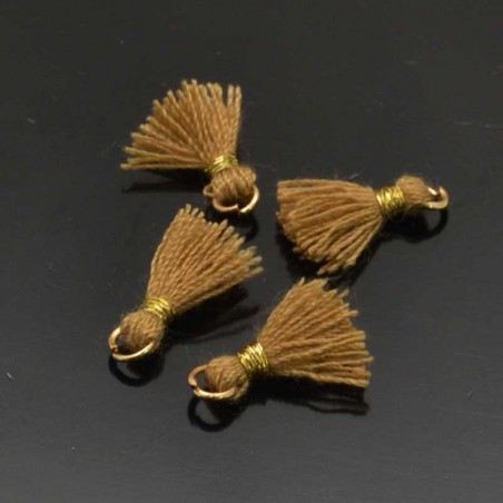 Mini nappine in cotone con anellina oro 10-12 mm 4pz vari colori Gioie d'Oriente